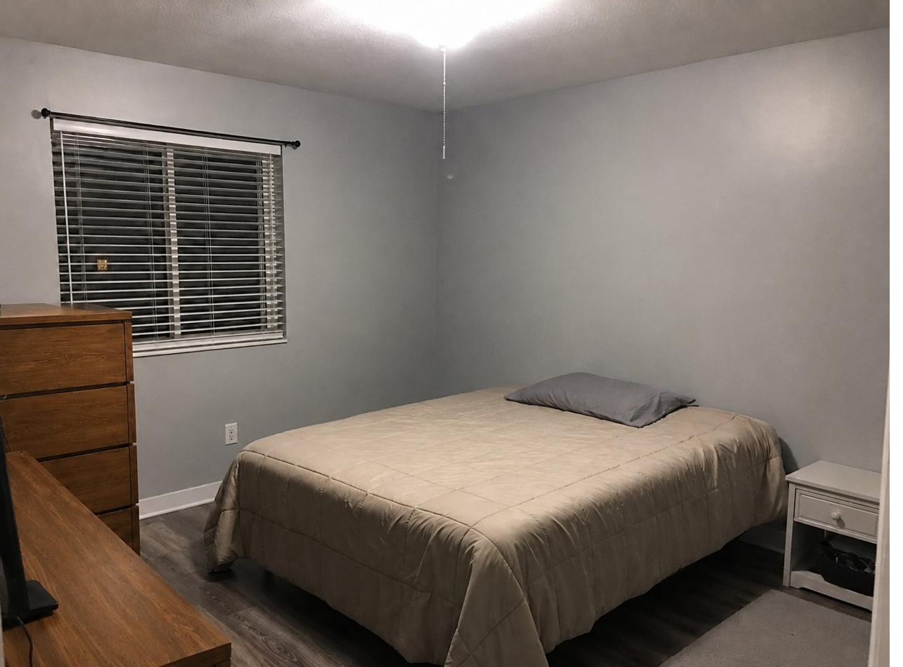 Calm bedroom before — cold plain room