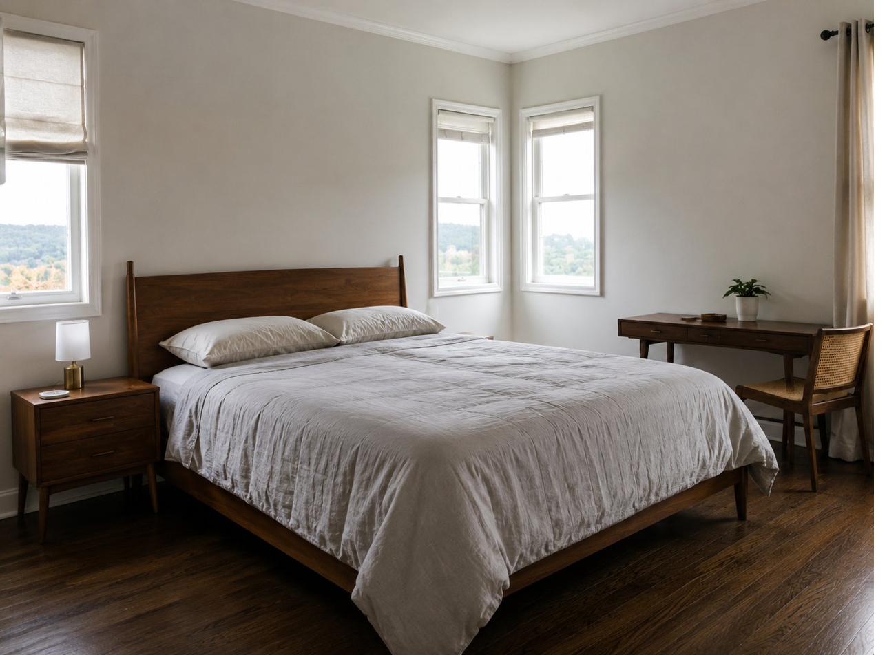 Creative bedroom before — plain minimal room